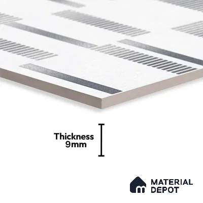 Highlighter Wall Tile TL 07251 B Plana 8012 GLM (Silver) 1 ft x 1 ft Ceramic Matte Finish - 9 mm | Suitable For Kitchen & Bathroom | 2 mm Spacer is Mandatory